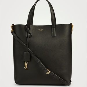 Saint Laurent Toy YSL Monogram Leather Shopping Tote Bag